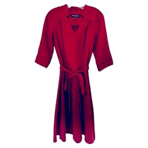 Sharagano Rust Faux Suede A line dress-Size 10